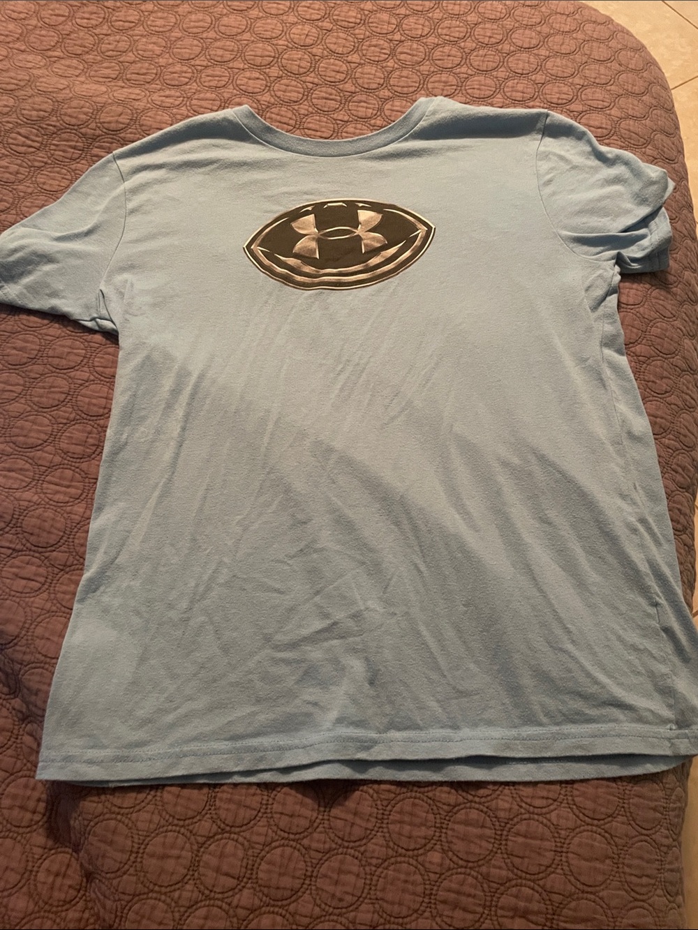 Bundle of 3 Under Armour Light Blue Short Sleeve Tee with Black Logo